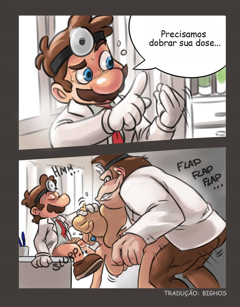 HQ porno: Dr. Mario Bros - Fodendo a princesa no consultório (17)