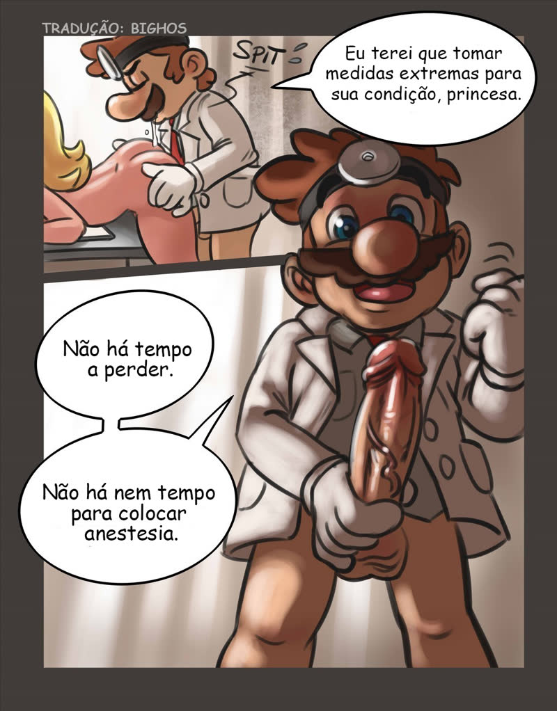 HQ porno: Dr. Mario Bros - Fodendo a princesa no consultório (9)